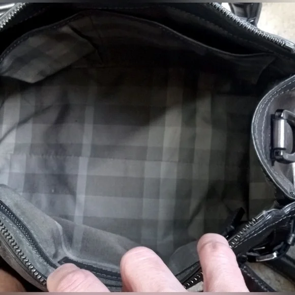 🆑 Burberry Prorsum Metallic Silver Satchel And/e Shoulder Bag Like New EUC